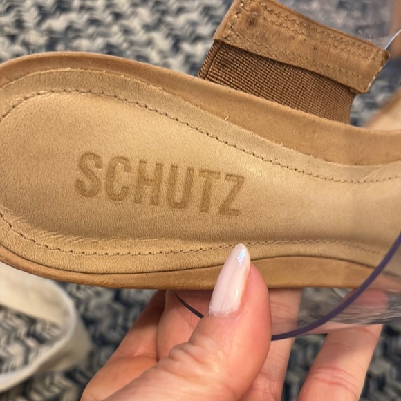 SCHUTZ Tan Mules Sleek Minimalist Design - Picture 2 of 14